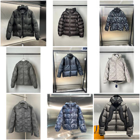 LOUIS VUITTON SS23 solid color hooded long-sleeved zippered fitted down jacket-4280  